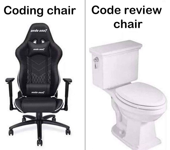 Coding chair vs Code review chair