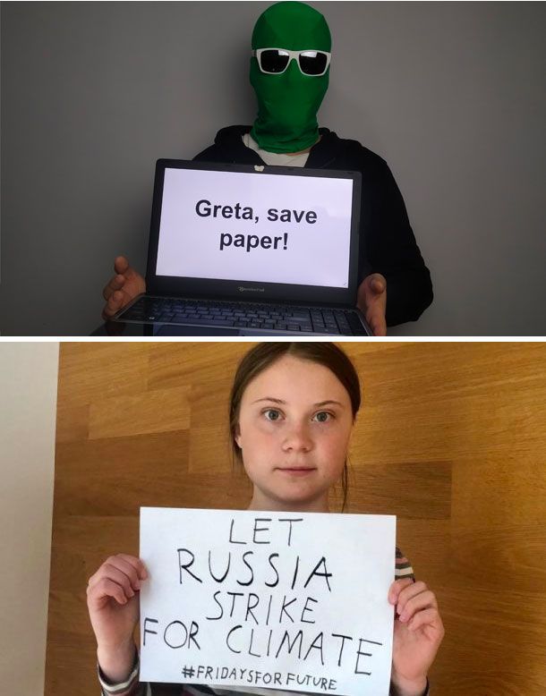 Greta save paper!
