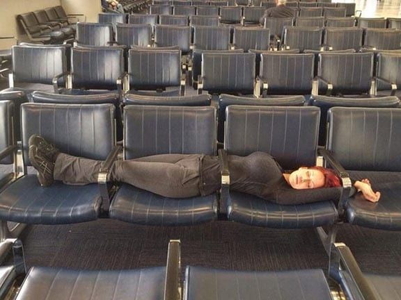 Creative Airport Napping