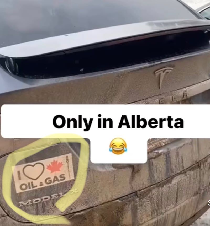 Only in Alberta Tesla drivers love oil and gas