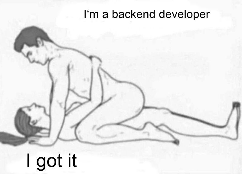 IT humour - how backend developers make love. 