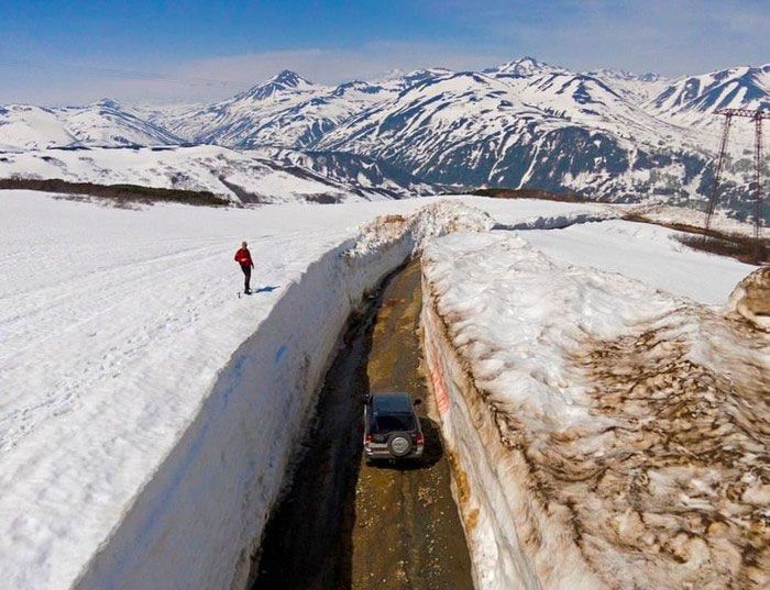 Snow road - Kamchatka Peninsula