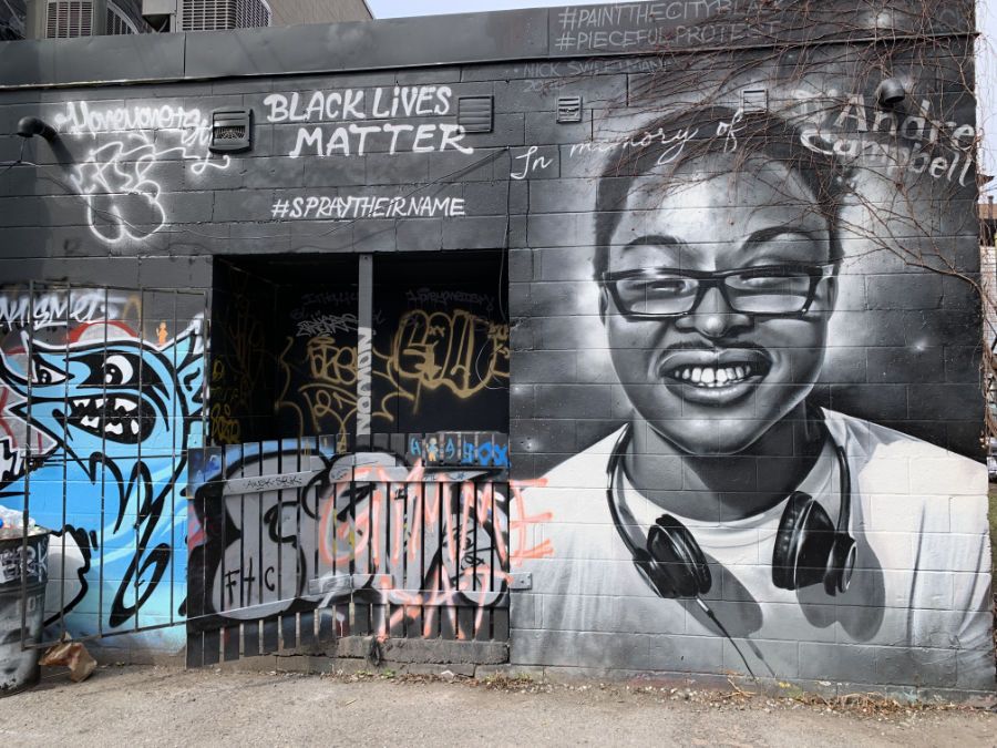 Black Life Matters graffiti in Toronto