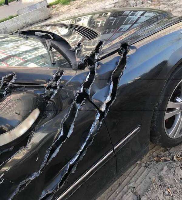 Scratched car