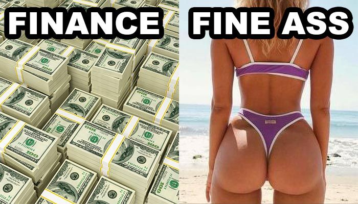 English lesson - finance vs fine ass